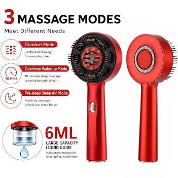 Hair Oiling Red Light Scalp Massager (One Set)