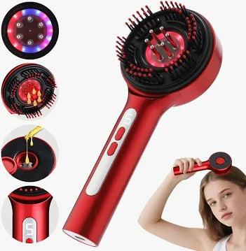 Hair Oiling Red Light Scalp Massager (One Set)