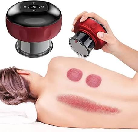 Portable Electric Cupping Massager with Red Light (2 Cups)