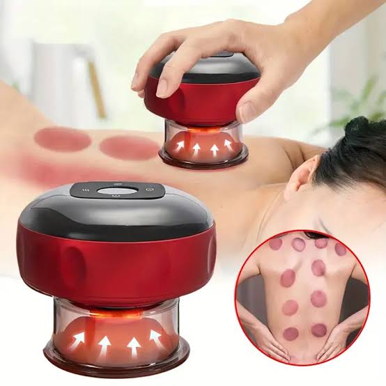 Portable Electric Cupping Massager with Red Light (2 Cups)